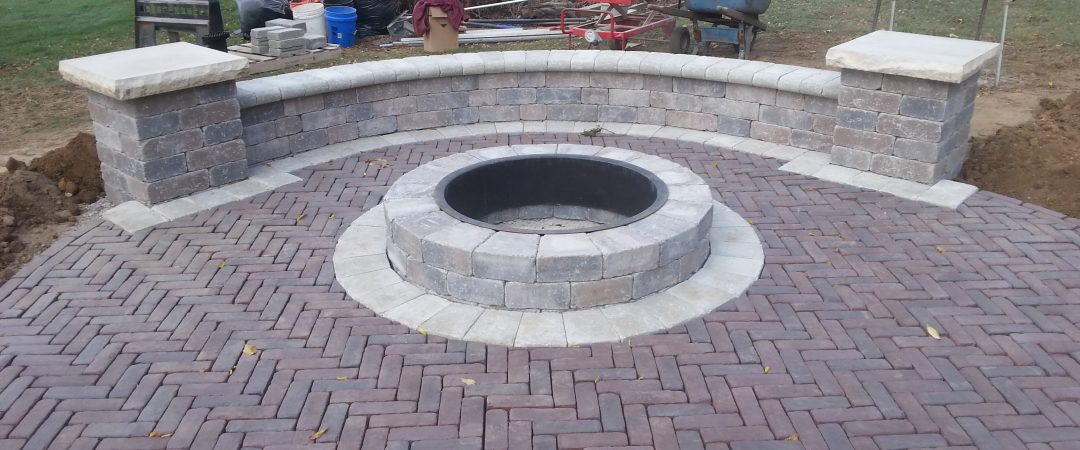 Retaining walls and paver brick patios and walkways